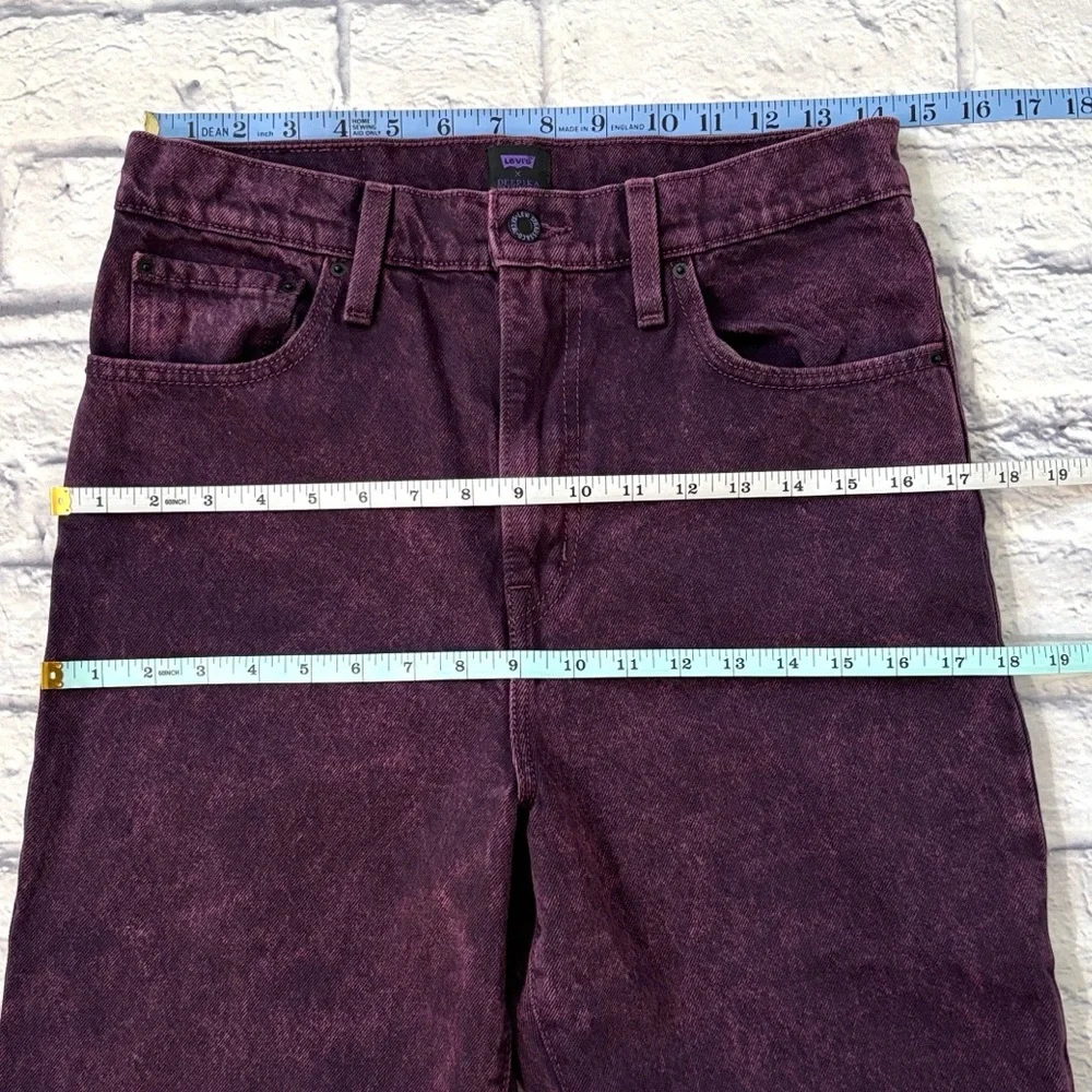 Levi’s X Deepika Padukone Straight Leg High Waisted Purple Denim Jeans Size 30 - Picture 16 of 16
